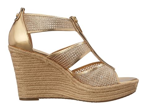 michael kors gold slingback wedges|Michael Kors wedge ankle boots.